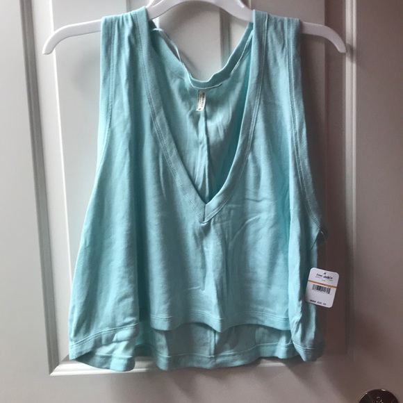 Free People Light Blue V Neck Tank - Picture 1 of 4